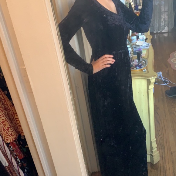 VINTAGE BETSEY JOHNSON VELOUR VELVET JUMPSUIT JUMPER ROMPER PLAYSUIT 90s Y2K S - Picture 8 of 9